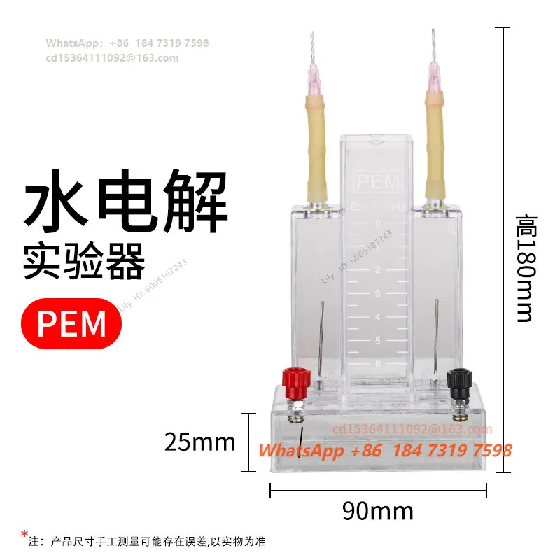 Demonstrator for water electrolysis experiment, platinum electrode chemical experiment,