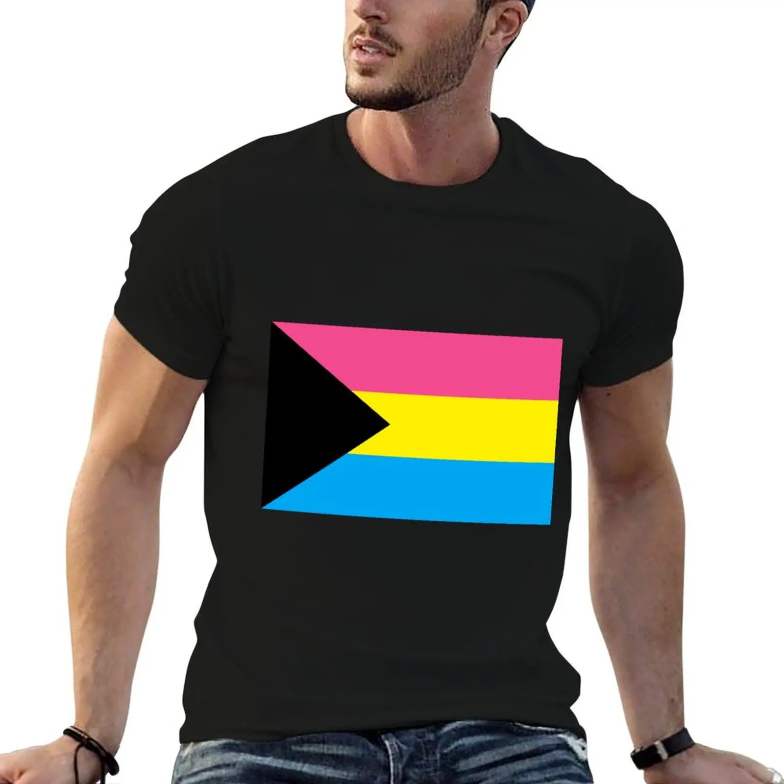 Demi-Pansexual Pride Flag T-Shirt tees summer top t shirts for men