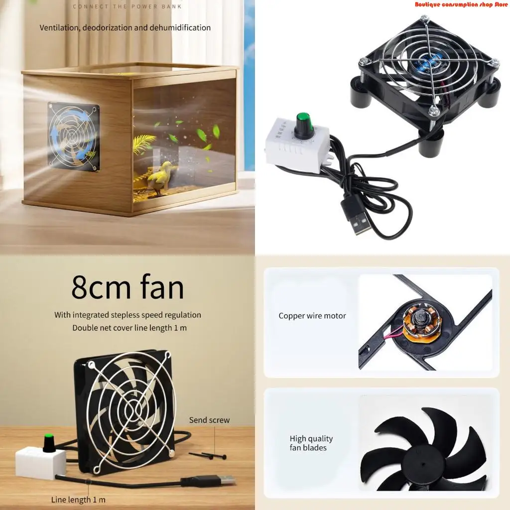 L9NA USB Cooling Fan for Computer Router Optimize Operation and Prevent Overheating