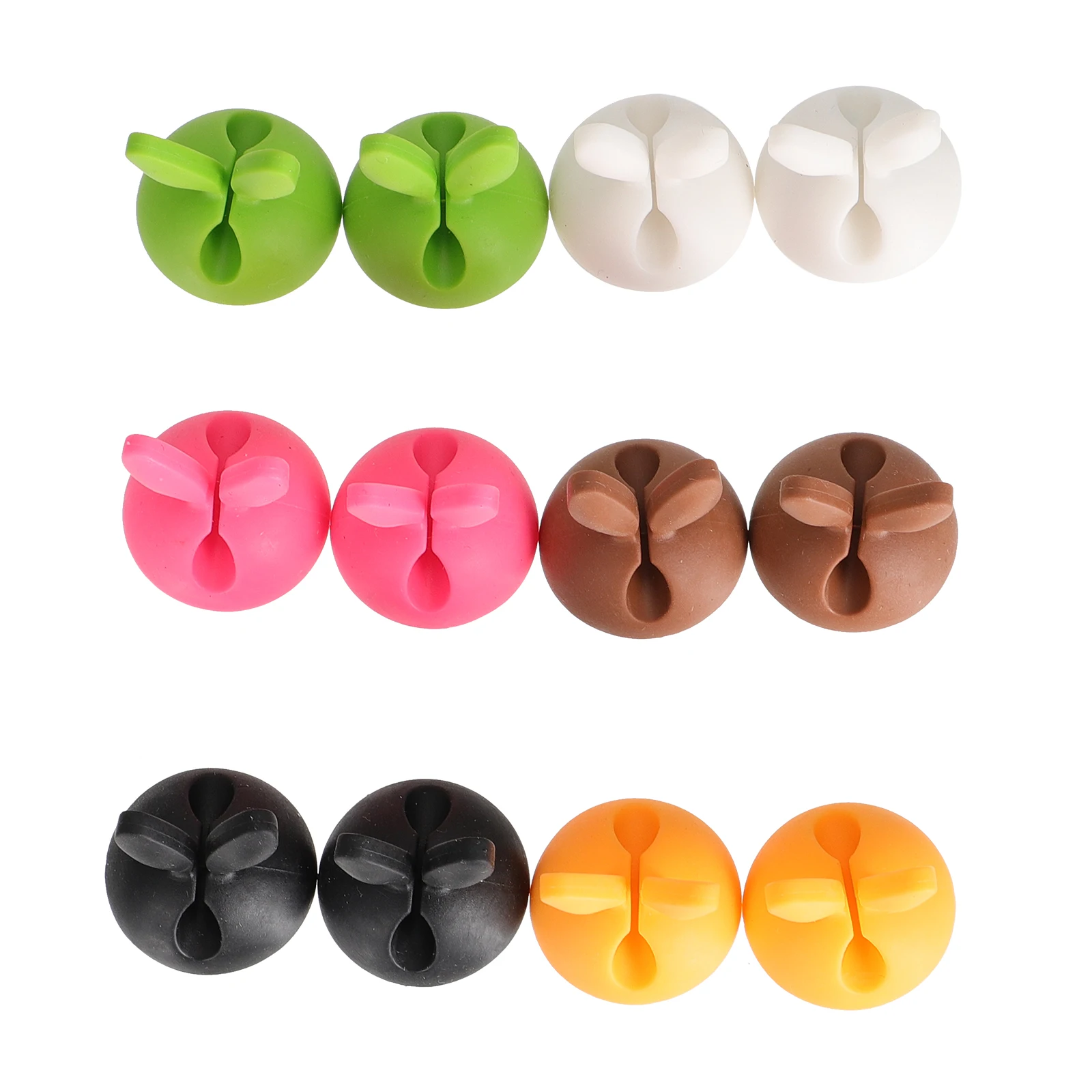 

12pcs Cable Clip Holder Silicone Bunny Wire Organizer Power Cord Management Colorful Desk Tidy USB Rabbit Storage Solution