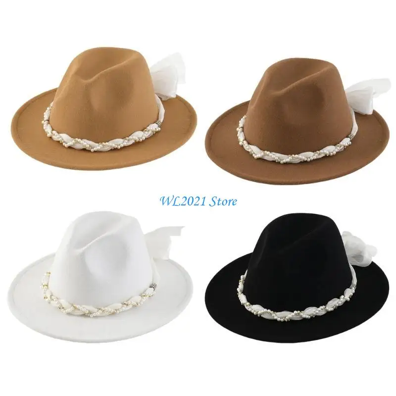 قبعة G5GC مطرزة بأحجار الراين للنساء، إكسسوارات خوذة أنيقة للحفلات التنكرية، قبعة لؤلؤية أنيقة #2