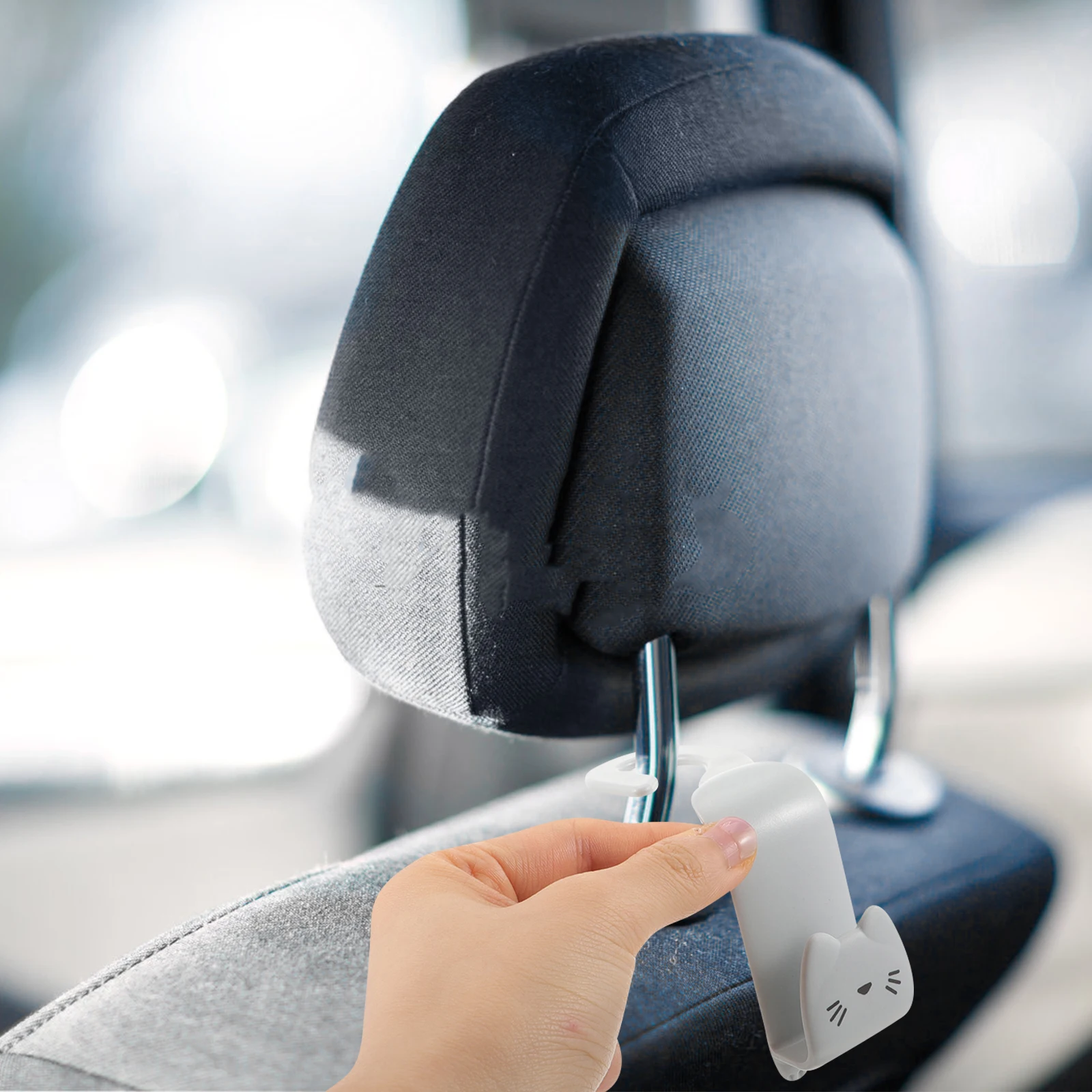 

Plastic Car Seat Hooks Blue Color Durable Material Simple Installation Storage Solution Headrest Hooks Automotive ganizers