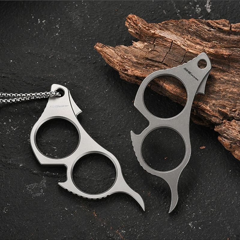 Outdoor Multifunctional Portable Survival TC4 Titanium Alloy Pry Bar Bottle Opener Tool