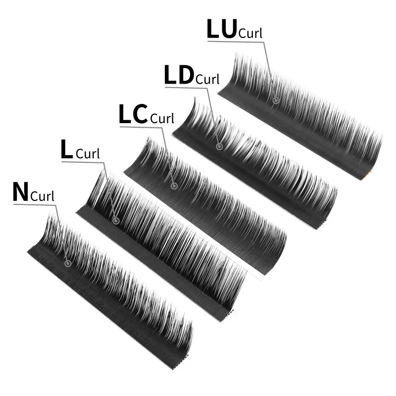 XIUSUZAKI L LC LD LU N Curls Eyelashes Extension Makeup Tools Mink Matte Individual False Eyelashes High Quality Premade Lashes