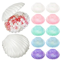 5/10Pcs Shell Shaped Candy Boxes Shining Colorful Seashell DIY Mermaid Birthday Party Baby Shower Decoration Wedding Gift Box