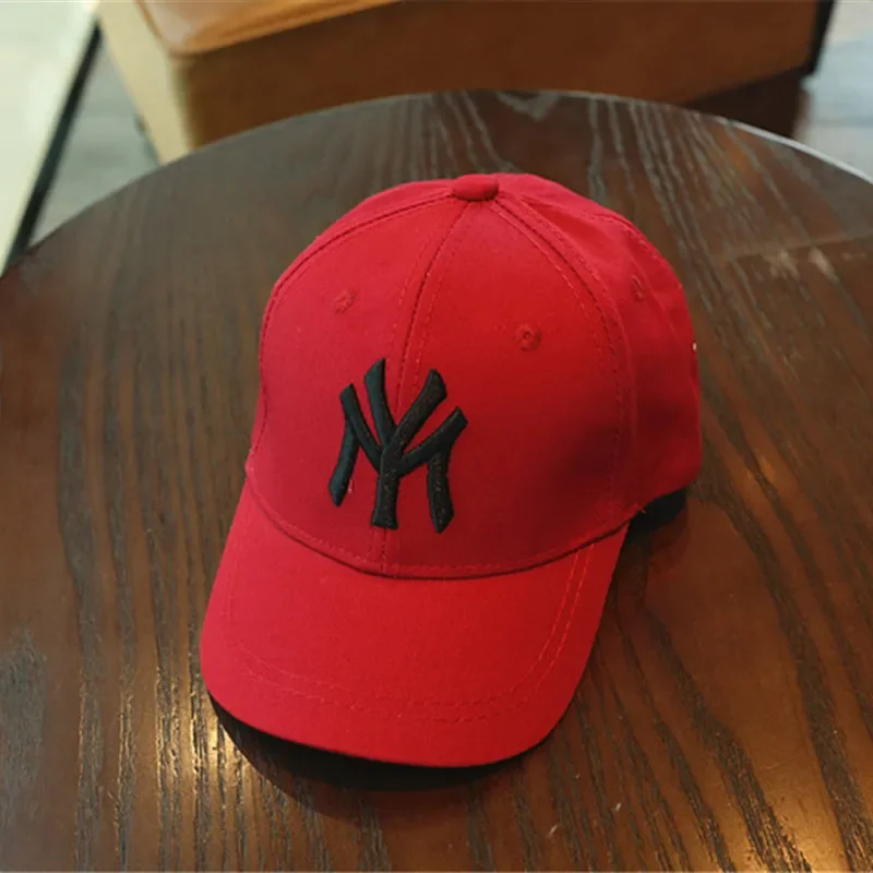 Cool New Boys Girls Kids Children NY Cap Letter Embroidery Girls Baseball Cap Popular Hip Hop Sun Hat Red Casquette New York