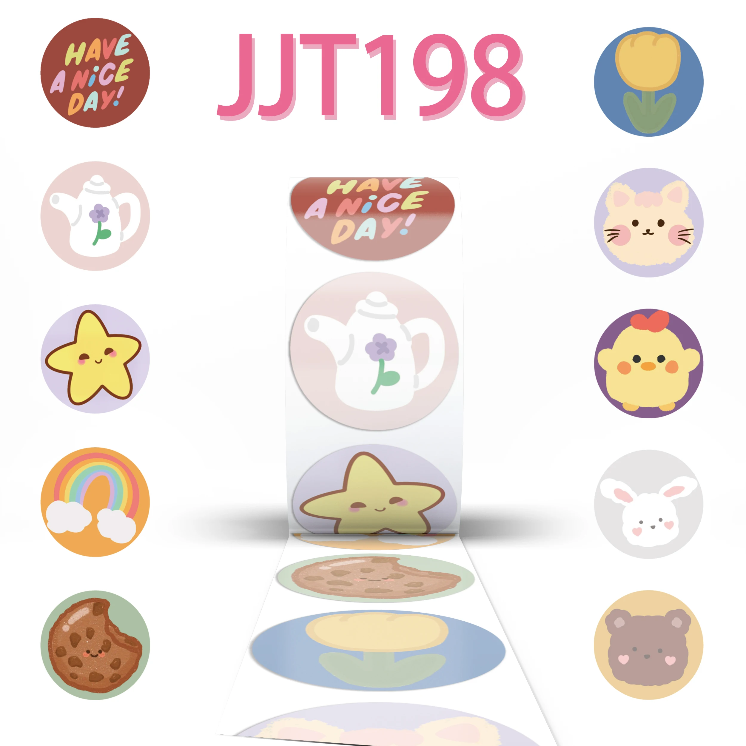 500 pçs-rolo estilo dos desenhos animados coreano adesivos para notebook capacete scrapbook diário incentivar adesivo escola recompensa presente decoração