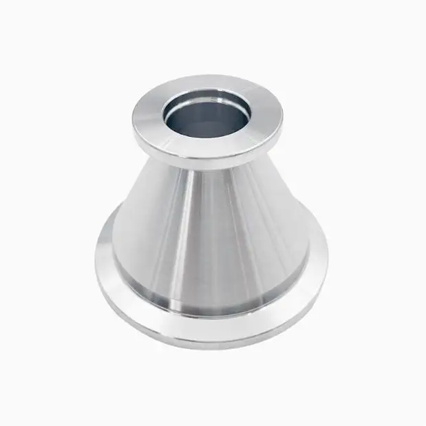 Stainless steel KF vacuum size head adapter quick loading variable diameter