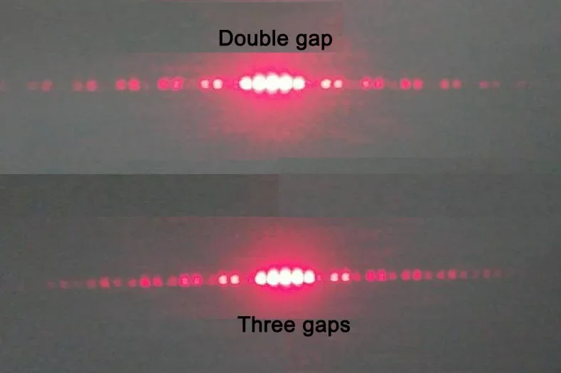 5pcs Interference Diffraction Grating Sheet Diffraction Film Group Optical Experiment Instrument Single Double Triple Slit