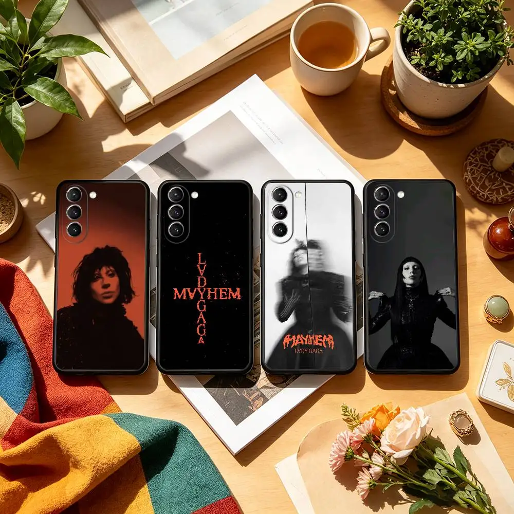 L-LADY G-GAGA M-MAYHEM   Phone Case For Samsung S26,S25,S24,S23,S22,S21,S30,Ultra,Plus,Fe,Lite,Note,10,Black Cover