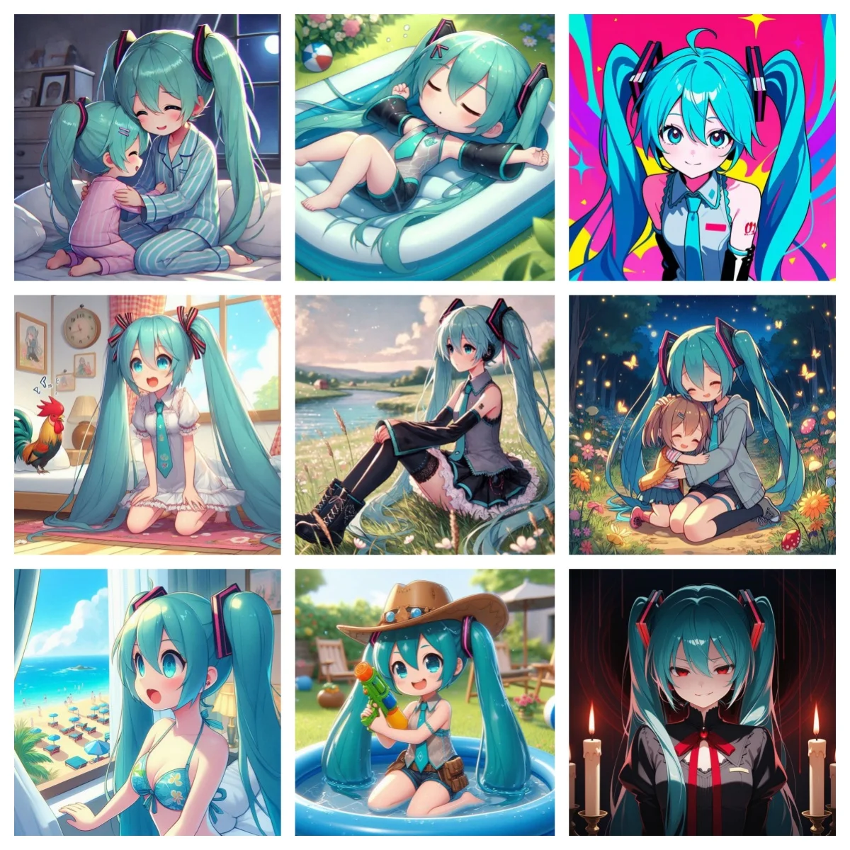 2D الكرتون فتاة 5D الماس اللوحة ل Hatsune Miku نمط الماس التطريز حجر الراين غرفة الجدار الديكور الحرف اليدوية