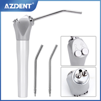 AZDENT Dental Air Water 3 Way Syringe Handpiece with 2 Nozzles Tips Tubes For Air Triple Syringe Dental Cleaning Tool