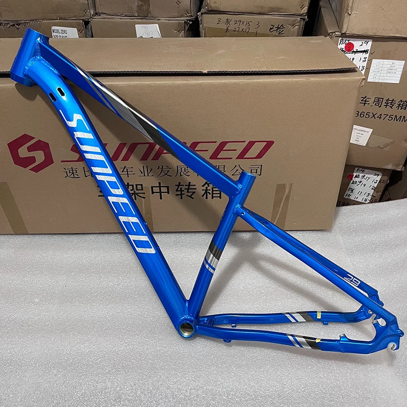 Cuadro de Bicicleta de Montaña Sunpeed ZERO de Aluminio 6061 de 29×15.5 Pulgadas, Rosca BSA68, Tubo Recto de 44-44mm, Enrutamiento Interno XC