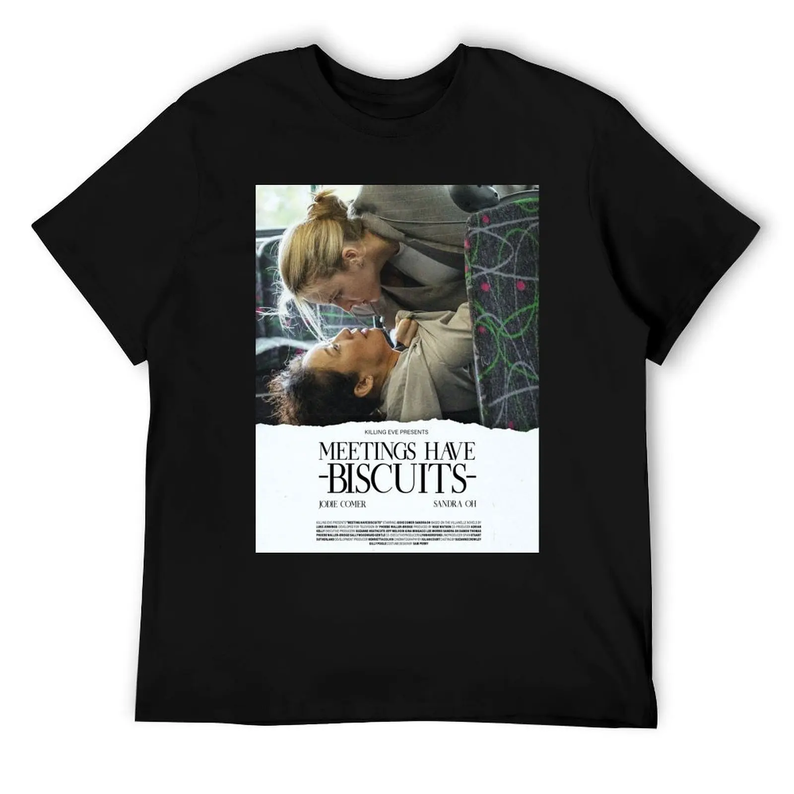 

Meetings Have Biscuits 3x03 - Killing Eve Poster T-Shirt t shirts for man cotton soft man t shirts cotton T-Shirt
