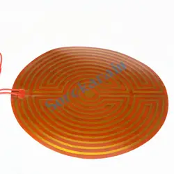 160mm 110W 12V DC Flexiable Round Eeletric Polyimide Film Heater Heating element for Electrical Wires
