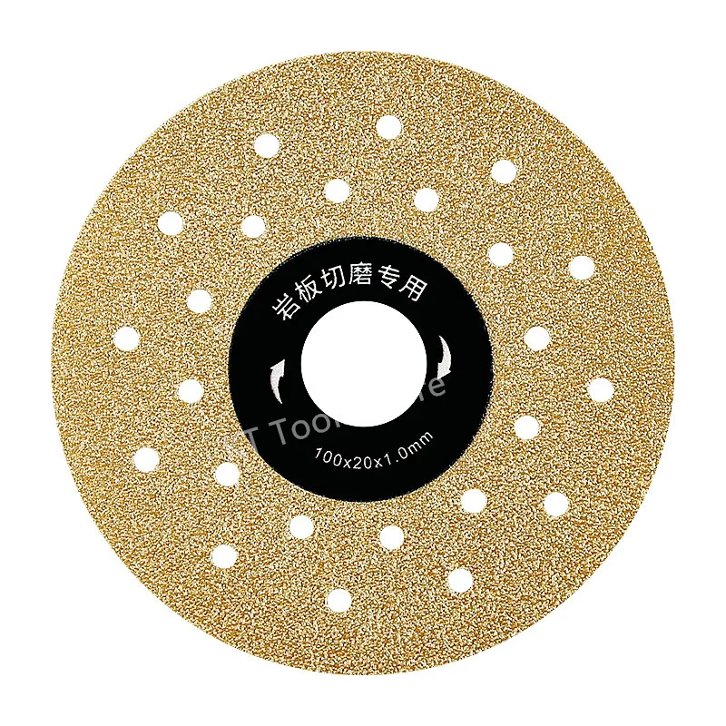 Diamond Cutting Grinding Disc 4\'\' 100mm Double Side Vacuum Brazed Diamond Blade for Granite Marble Procelain Ceramic Tile Quartz