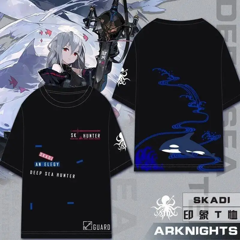 

Anime Game Arknights 2025 Cos Skadi Texa Operator Etc. Unisex Daily Versatile Hattori Short T Shirt Shorts Pain Clothe Prezzie