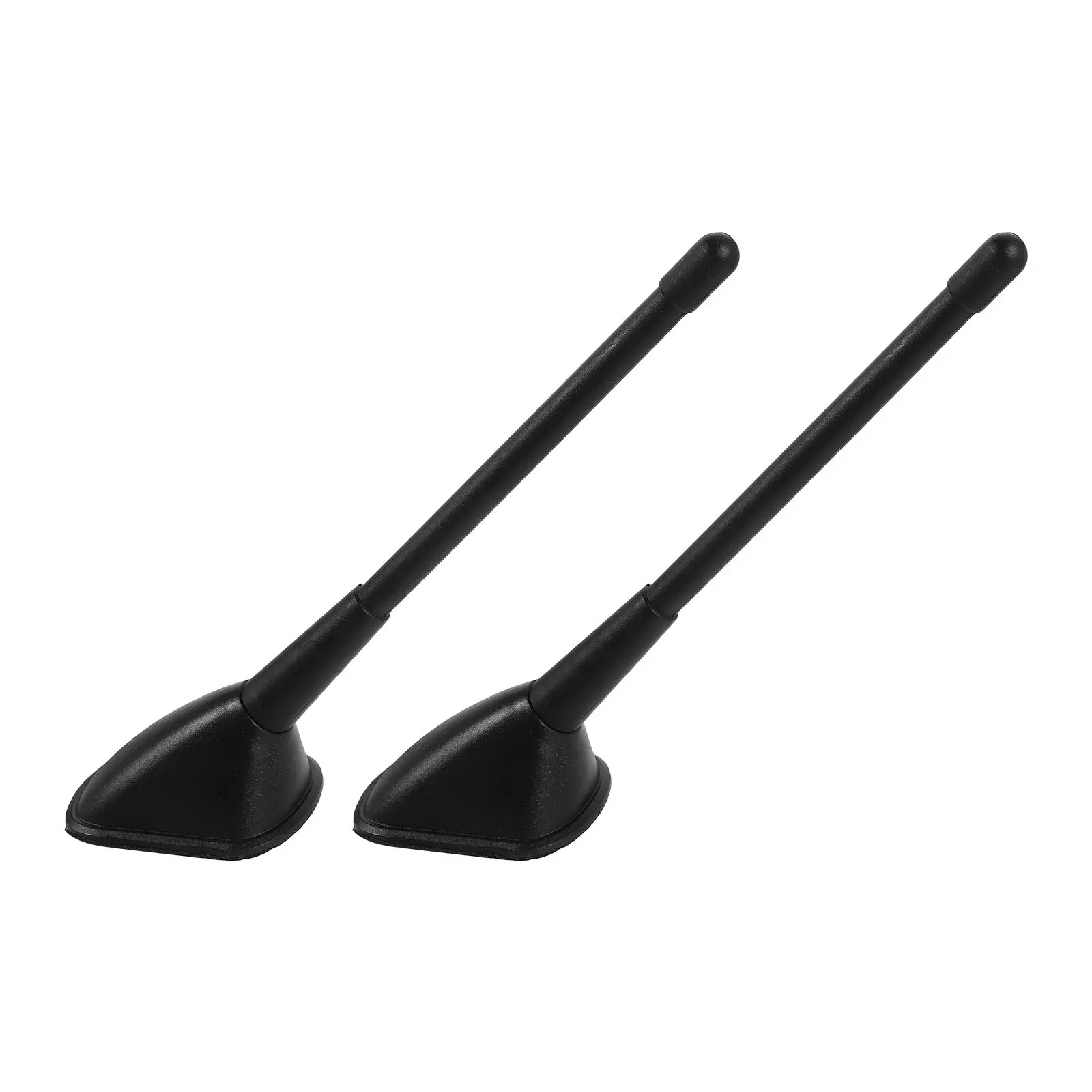 2Pcs Universal Car Antenna Decoration Black Stick-on Dummy Aerial Waterproof Vehicle Roof Decor Lightweight Adhesive Car Roof