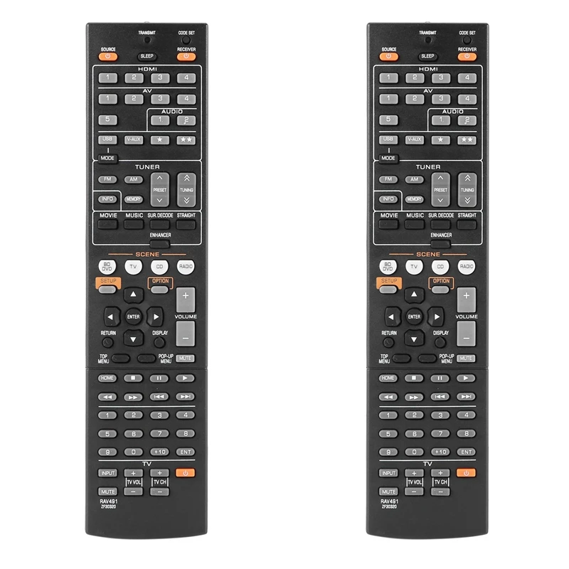 

2X Remote Control For YAMAHA RX-V375 RX-V467 RX-V565 RX-V567 RX-V571 RX-V665 RX-V765 HTR-3066 HTR-4065 HTR-3066BL