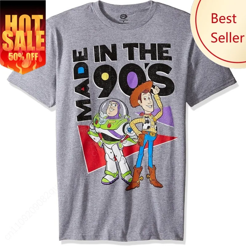 

Мужская футболка с коротким рукавом «История игрушек Диснея» в стиле 90-х годов