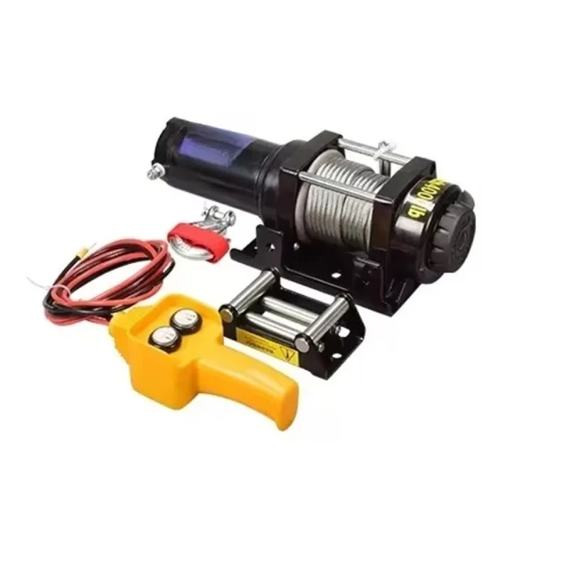 12V 24V 20000LBS IP67 Automobile 4WD SUV Wired Wireless Control Pure Copper Motor Synthetic Rope Electric Winch