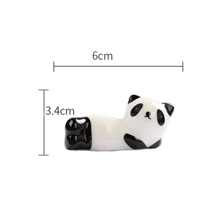 Cute Panda Underglaze Ceramic Chopstick Holder Tableware Restaurant Spoon Bracket Utensil for Kitchen Supplies Home Centerpiece image 2