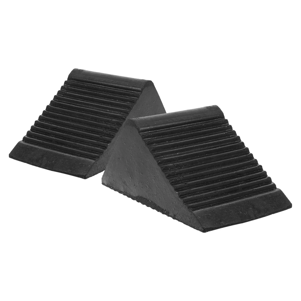 

2pcs Wheel Chocks NonSlip HeavyDuty Car Truck Stoppers Portable Rubber Chock Blocks Slope Pads Garage AntiRolling