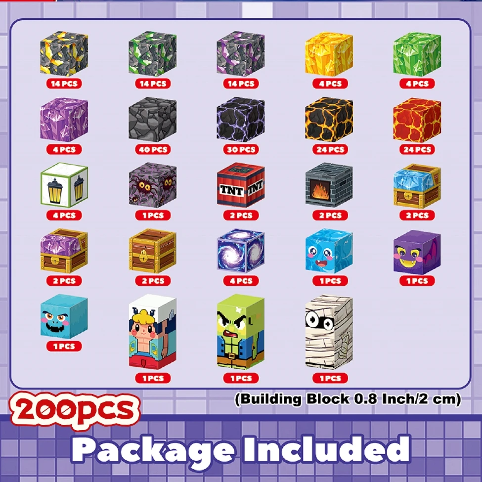 Magnetyczne klocki konstrukcyjne Zestaw Kryształowy Zamek Kreatywna zabawka konstrukcyjna Motyw Mojego Świata Zabawki edukacyjne dla dzieci Prezent urodzinowy