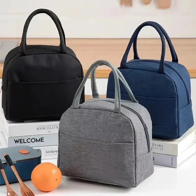 Fashion New Ion Aluminum Foil Insulation Lunch Bags Ice Storage Pack Student Portable Waterproof Picnic Box Bag