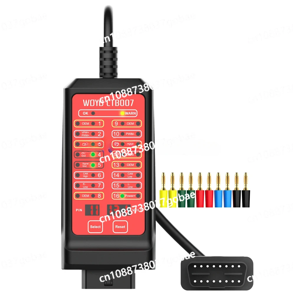 For CTB007 CAN Tester Pin Settings Diagnostic Tool OBD2 16Pin Break Out Box Communication Detection Auto ECU Diagnosis Scanner