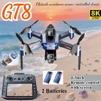 Drone 4K HD GT8 cámara para evitar obstáculos fotografía aérea Drone sin escobillas con pantalla plegable RC Drone Quadcopter RTF
