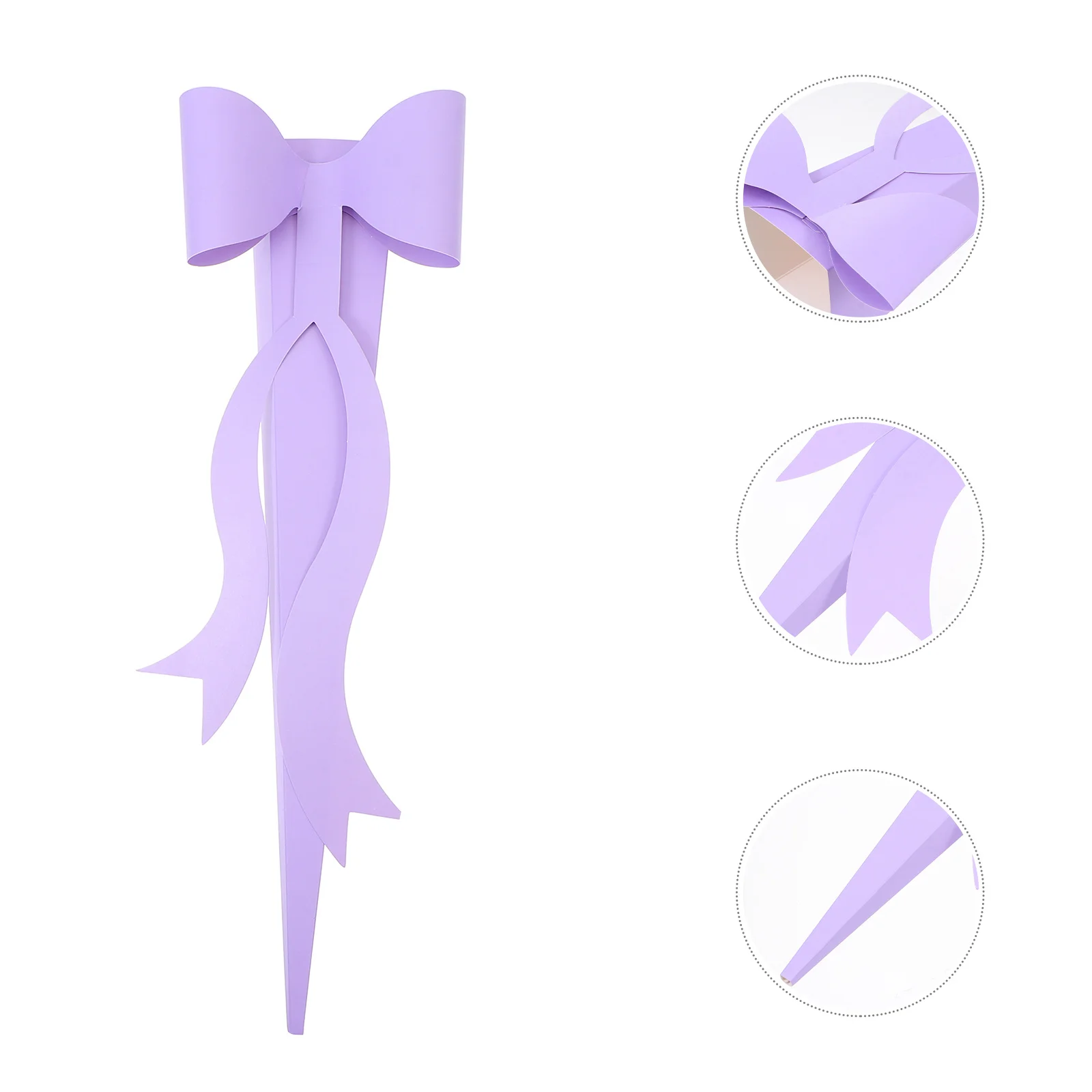 

10Sets Fresh Flower Case Folding Handheld Flower Wrapping Box DIY Material for Bouquet Gift Box with Bow Ornament