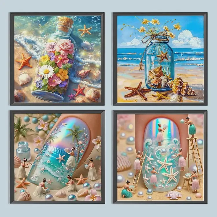 Flowers And Plants Drift Bottle Diamond Painting Kits Full Square&Round Mosaic Handmade Art Home Decoration DIY New Arrivals