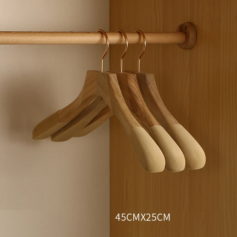New Wooden Hangers 5 Pack Natural Wood Durable Heavy Duty Coat Hangers Non Slip for Jacket, Pants and Suit Premium Solid Clo