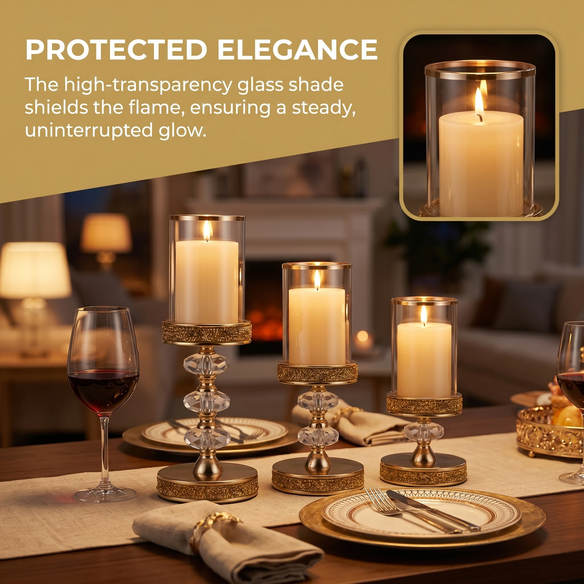 Luxury Crystal Pillar Candle H - Scented Candle Luxury recension och pris