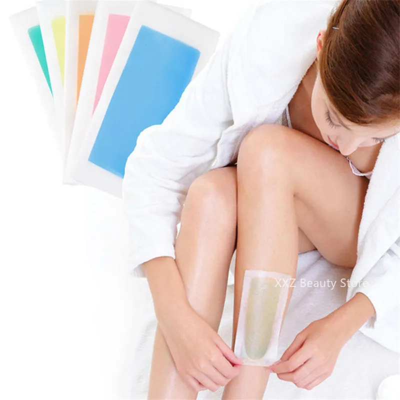 Professional Hair Removal Wax Strips 10/50 Sheets 18x9cm Double Sided Depilation Paper for Bikini Leg Body Face