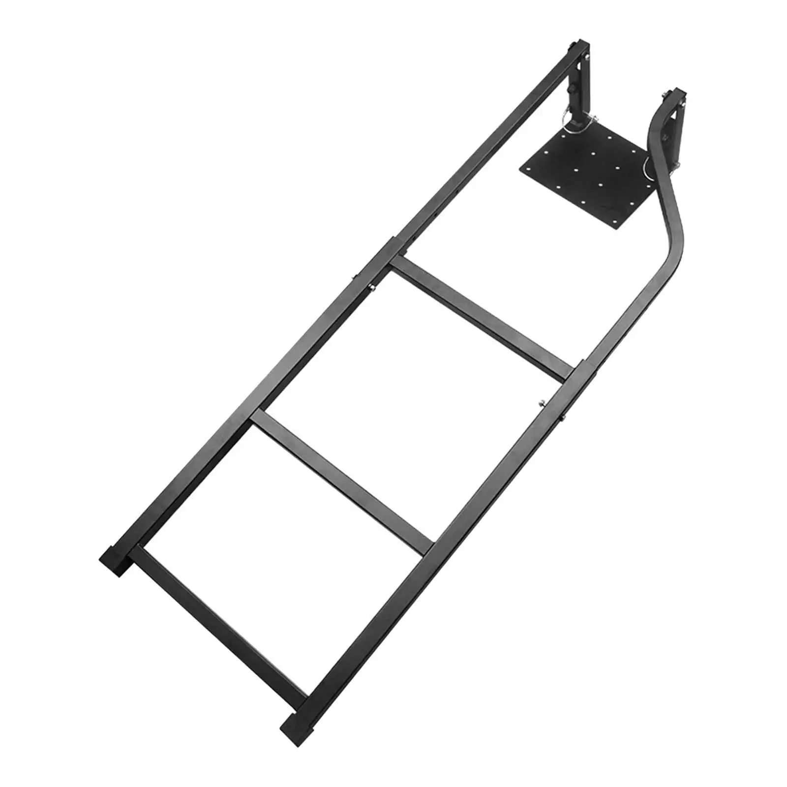 

Truck Tailgate Ladder Tailgate Mounted Ladder Easy Install Black for Truck Bed Step Folding Tailgate Step Ladder Tailgate Ladder