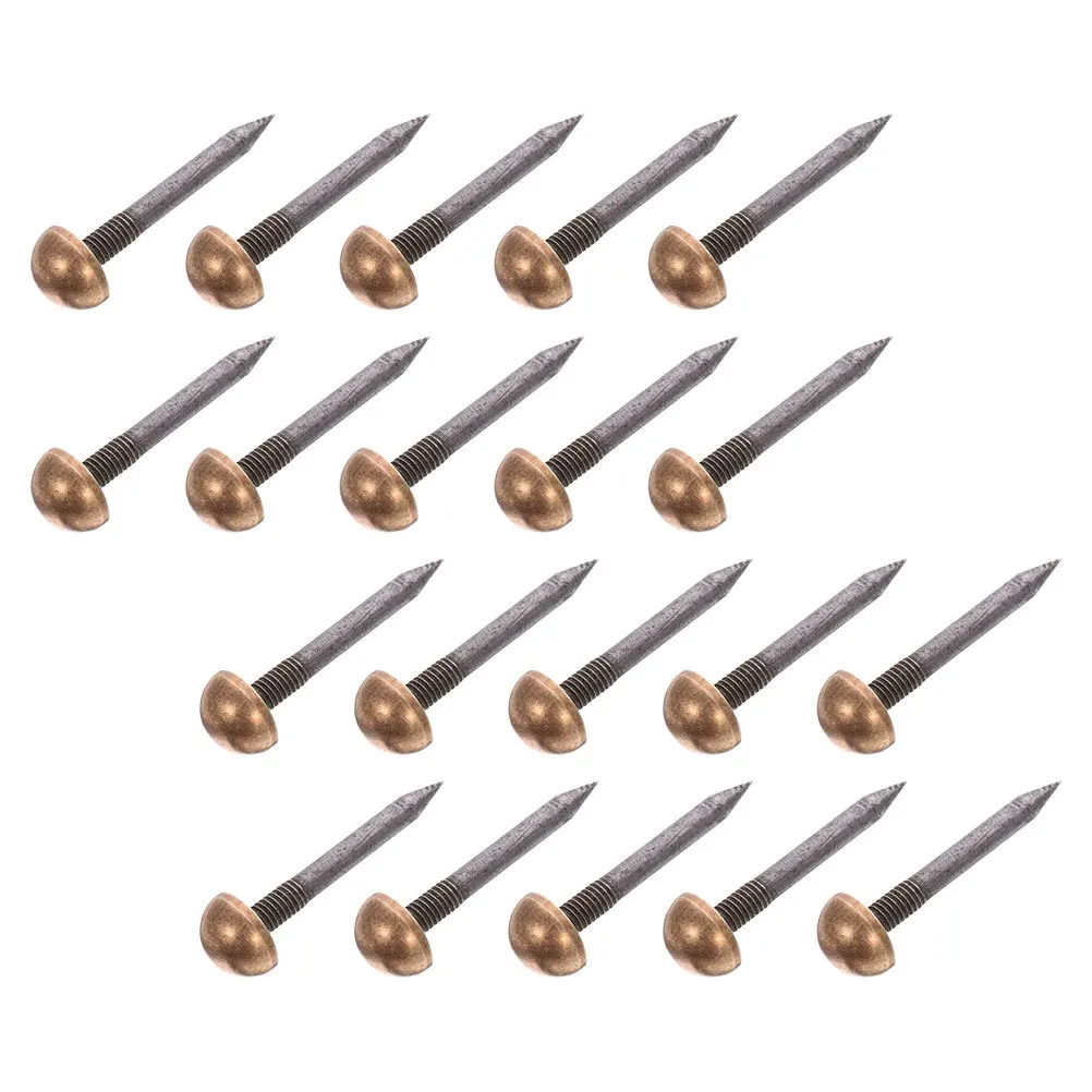 

20Pcs Brass Upholstery Tacks Decorative Nails for Furniture Sofa Nail Heads Retro Finish Upholstery Decorative Tacks Heavy Duty