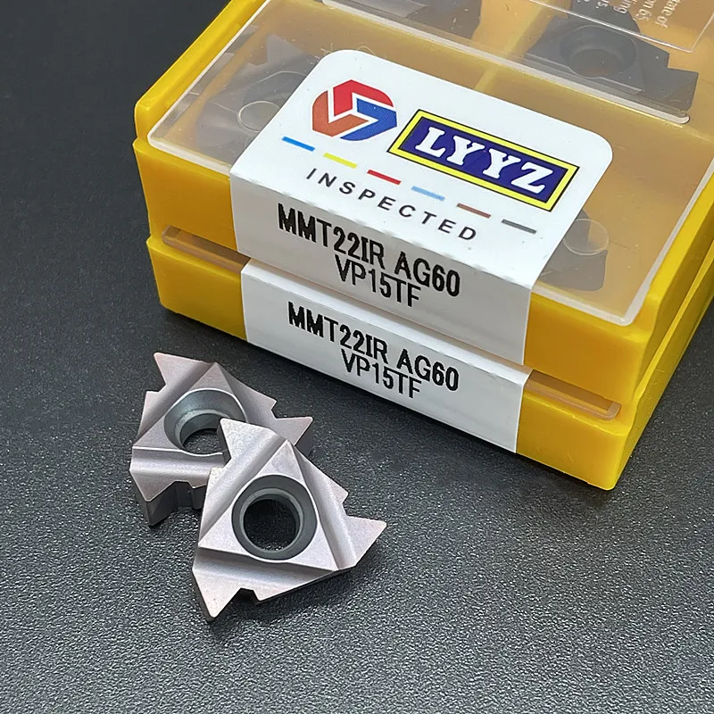 10PCS MMT22ER AG60 VP15TF/US735 MMT22IR AG60 VP15TF/US735คาร์ไบด์หมุนเครื่องมือเครื่องกลึง CNC เครื่องมือเกลียวใบมีด