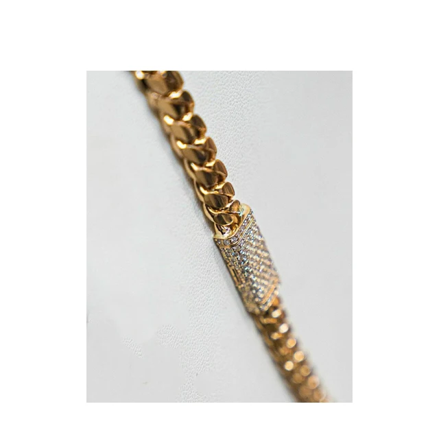 Handmade 8mm 24 Miami Cuban Link Chain 150grams Heavy Solid 925 Sterling Silver 14k Gold Plated Curb Hiphop Chain