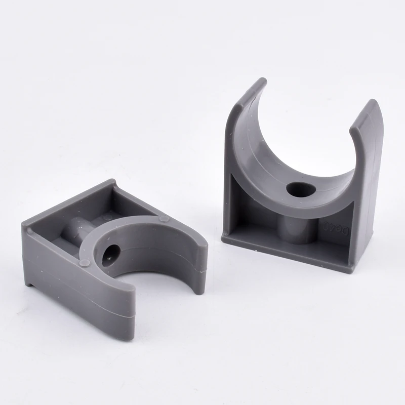 1~20pcs 20-75mm Gray PVC Pipe Clamp Plastic U-shaped Clamp Pipe Holder Garden Water Connector Irrigation UPVC Tube Accessories