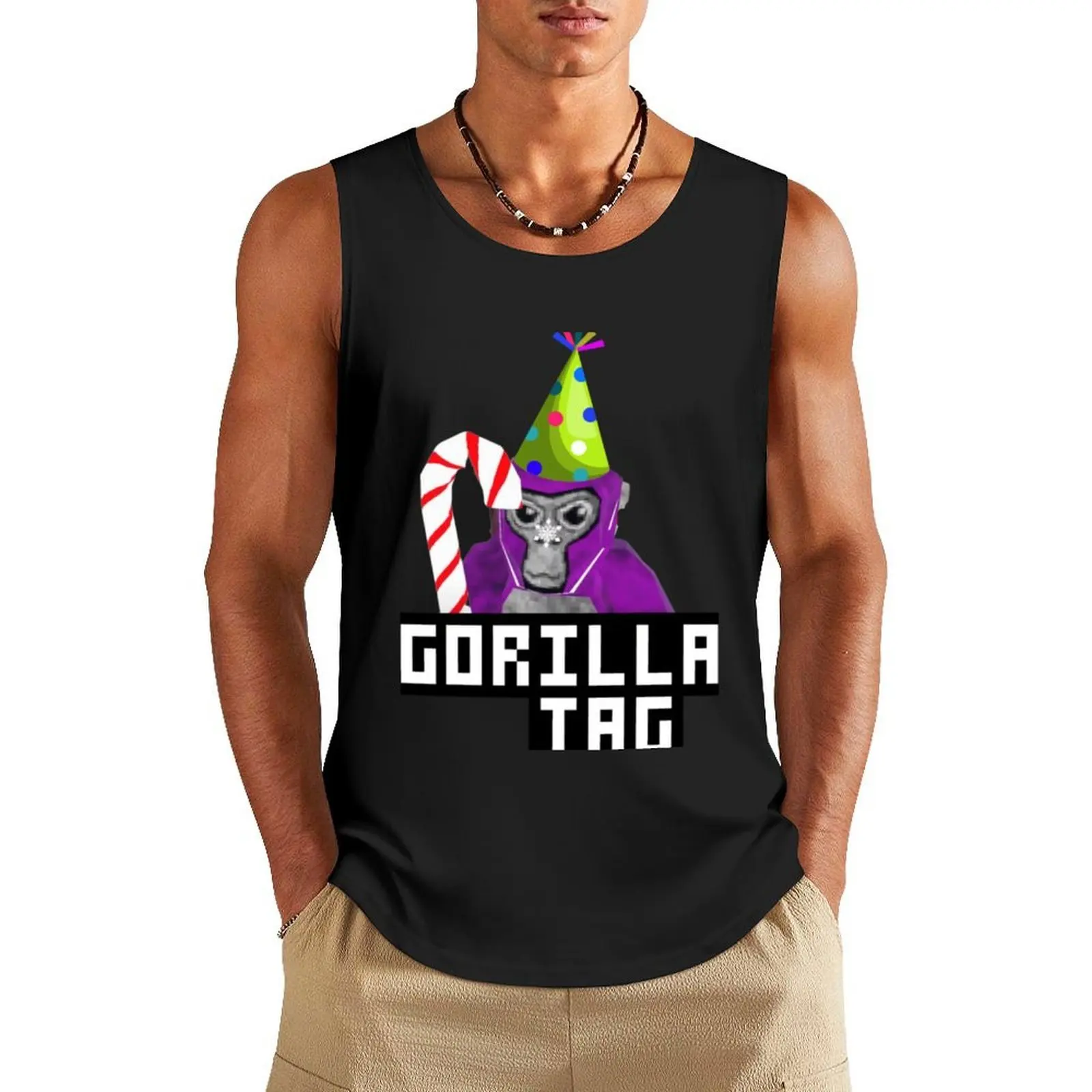 

Gorilla Tag Purple Monkey Birthday Gorilla Monke Tank Top sleeveless vests bodybuilding man Short sleeve