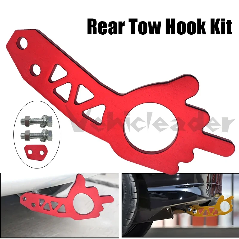 Universal Car Rear Tow Hook Aluminum Alloy rear tow hook Auto Tow Strap/Tow Ropes/Hook  Bumper Trailer Hook Towing Tools