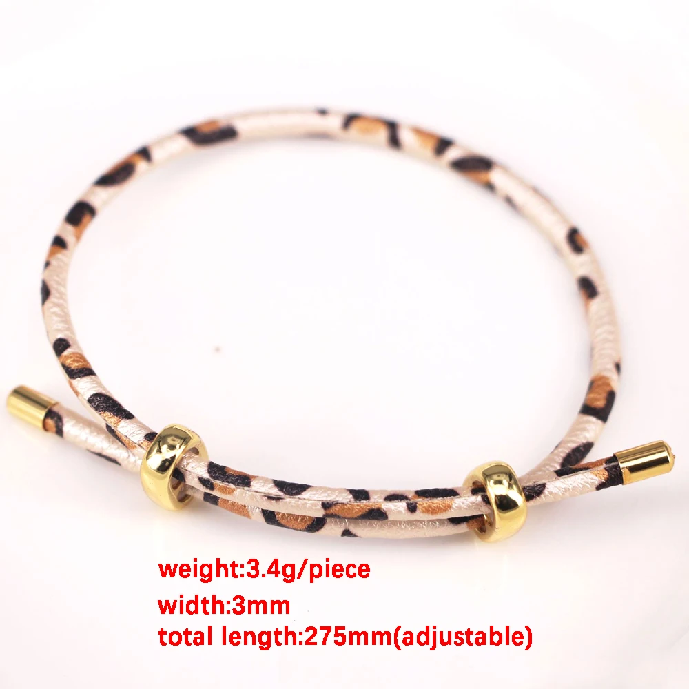 BenS Multi-color leopard print Bracelets for women Charming snake pattern PU leather men bracelet fashion Jewelry wholesale B17