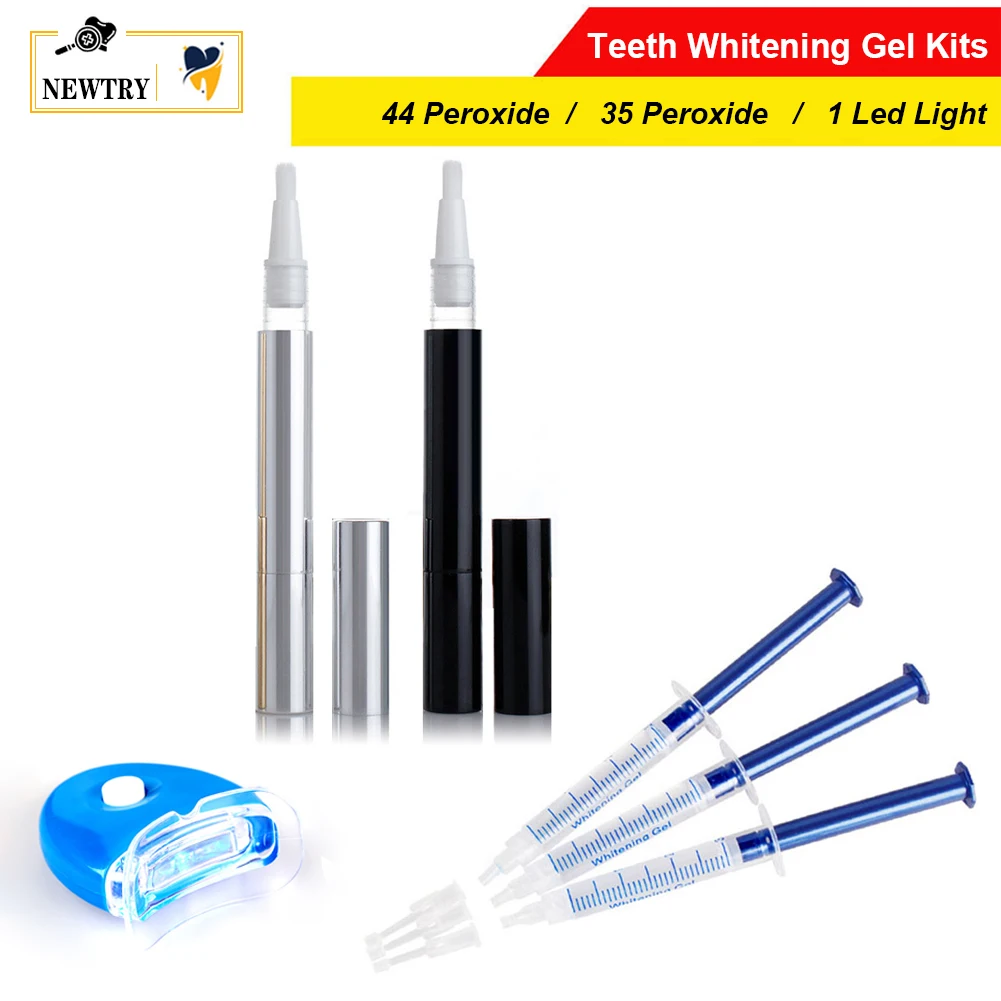 Lots of 3ml Teeth Whitening Carbamide Peroxide Gel 35% 44% Dental Tooth Bleach System Oral Hygiene Care LED Light Homeuse Lamp