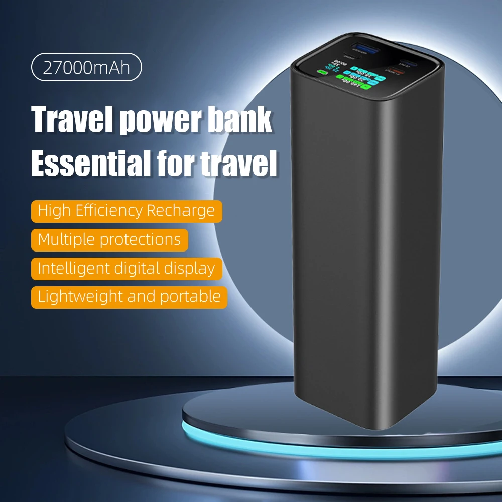 PD3.1 140W Power Bank 27000mah LCD TFT Color Screen 2C1A port Laptop Phone Drone Camera Portable Bidirectional Fast Charging