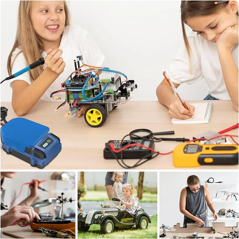 Y17A Power Wheels Battery Adapter For Kobalt 24V Max With Fuse & Wire Terminals, Power Connector For Rc Car