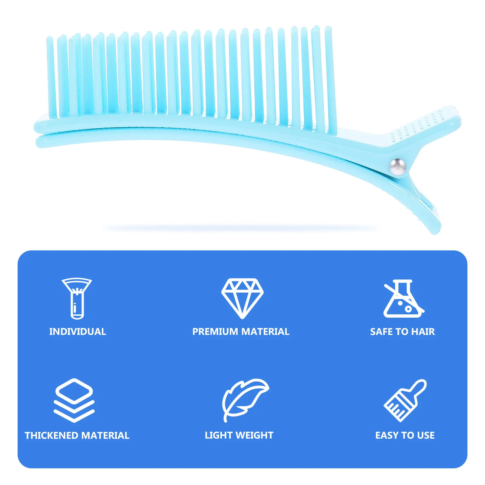 

2pcs Hairdressing Clips Salon Sectioning Hair Clips Styling Dyeing Layering Lightweight Durable For Home Professional Use