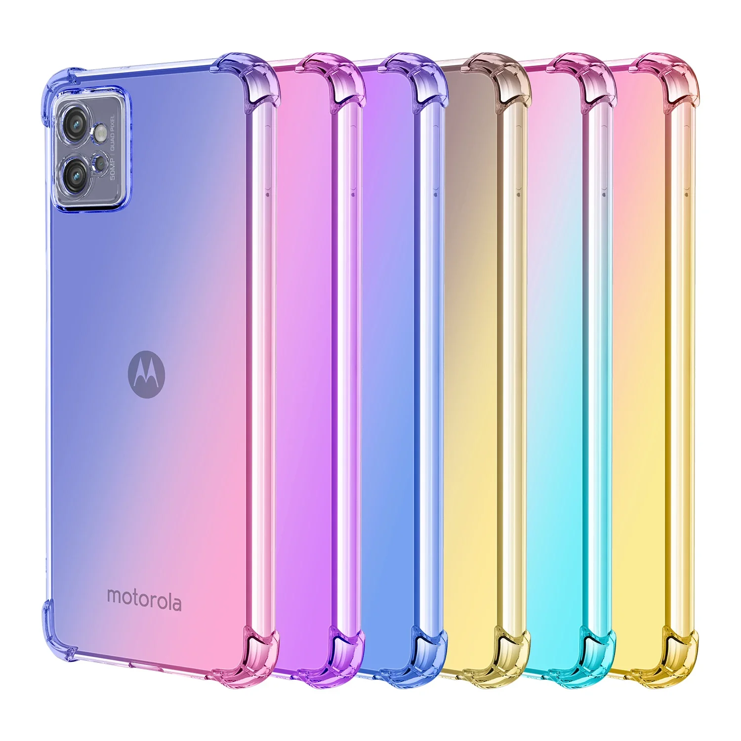 

for Moto G32 G31 G30 G22 G42 G52 G82 E22 E22i E32 E32S Clear Cute Gradient Case Slim Anti Scratch Flexible TPU Shockproof Cover