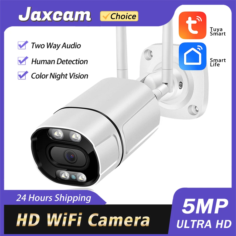 

5MP IP Camera Wifi Outdoor Surveillance Home Securtiy Protection CCTV Wi Fi Camara Video Wi-Fi Waterproof Tuya Smart Life IP Cam